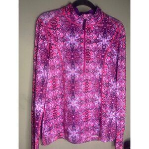 Bula Women’s Large Quarter Zip Pullover Thumbholes Athletic Activewear Top